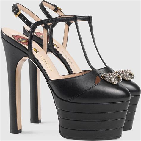 gucci white pumps|Gucci black platform heels.